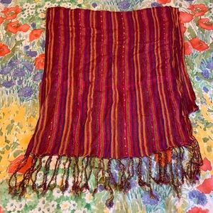 LAST CHANCE ✨ Pink/Orange Striped Scarf AS IS